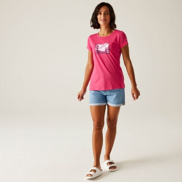 Regatta M00o93H7pQ09L8X1t49cHY01Z5j4TT91fGfr Majica - Women’s Breezed V Ciklama_81Z 17484