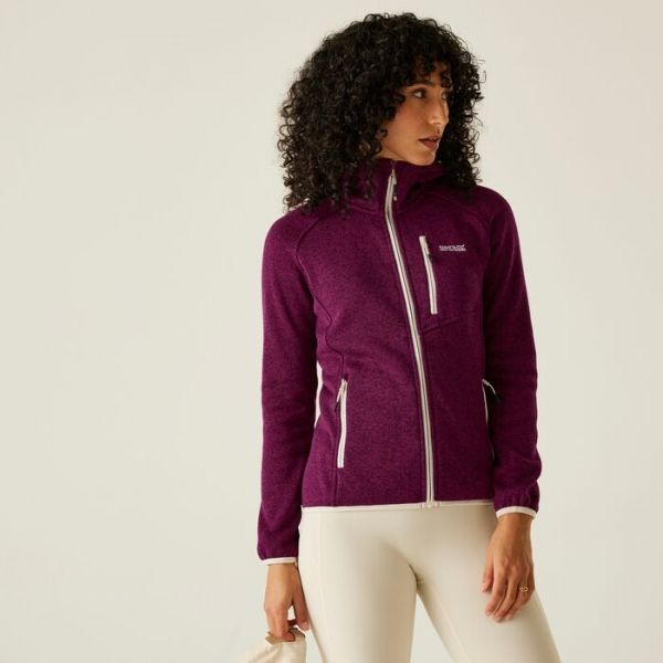 Regatta M00o93H7pQ09L8X1t49cHY01Z5j4TT91fGfr Flis jakna - W Hood Newhill II Bordo_D85 17685